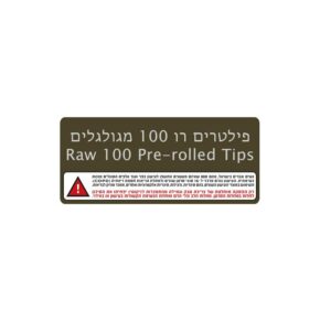 פילטרים רו 100 מגולגלים | Raw 100 Pre-rolled Tips in tin