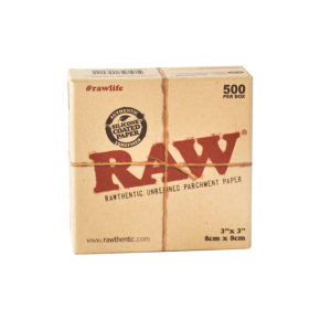 רו ניירות אפייה קטן - 500 יח' | Raw rawthentic unrefined parchment paper 8X8