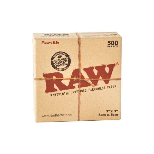 רו ניירות אפייה קטן - 500 יח' | Raw rawthentic unrefined parchment paper 8X8