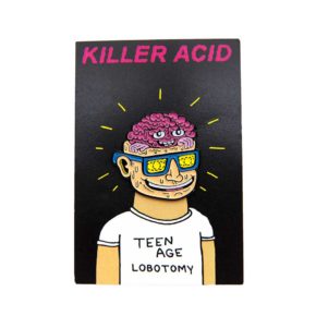 Killer Acid Head Popper Enamel Pin | סיכה מגניבה - מוח