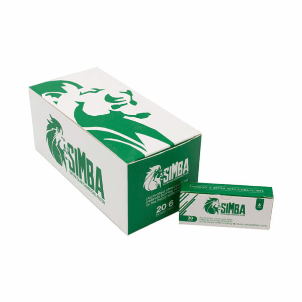 פילטר פחם לעישון - 50 יח' | Simba Extra Slim 5.8 mm