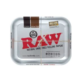 רו מגש גדול - כסוף | RAW Metal Rolling Tray