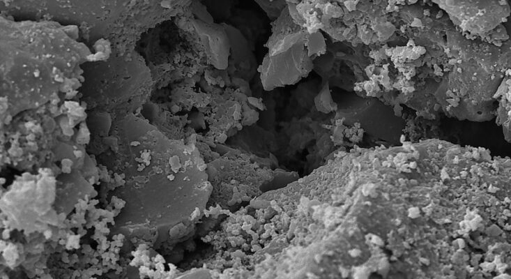 פחם פעיל תחת מיקרוסקופ - המרכיב המרכזי בפילטר פחם