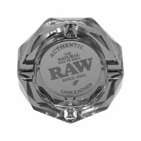 מאפרת זכוכית יוקרתית רו - אפור כהה | Raw Dark Side Glass Ashtray